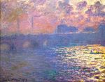 Клод Моне Мост Ватерлоо, эффект солнечного света 1903г